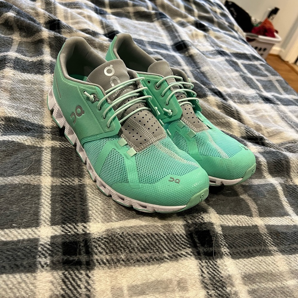 Womens on cloud sneakers in teal